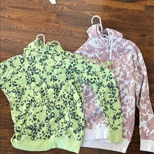 Gymshark Green and Pink Hoodies